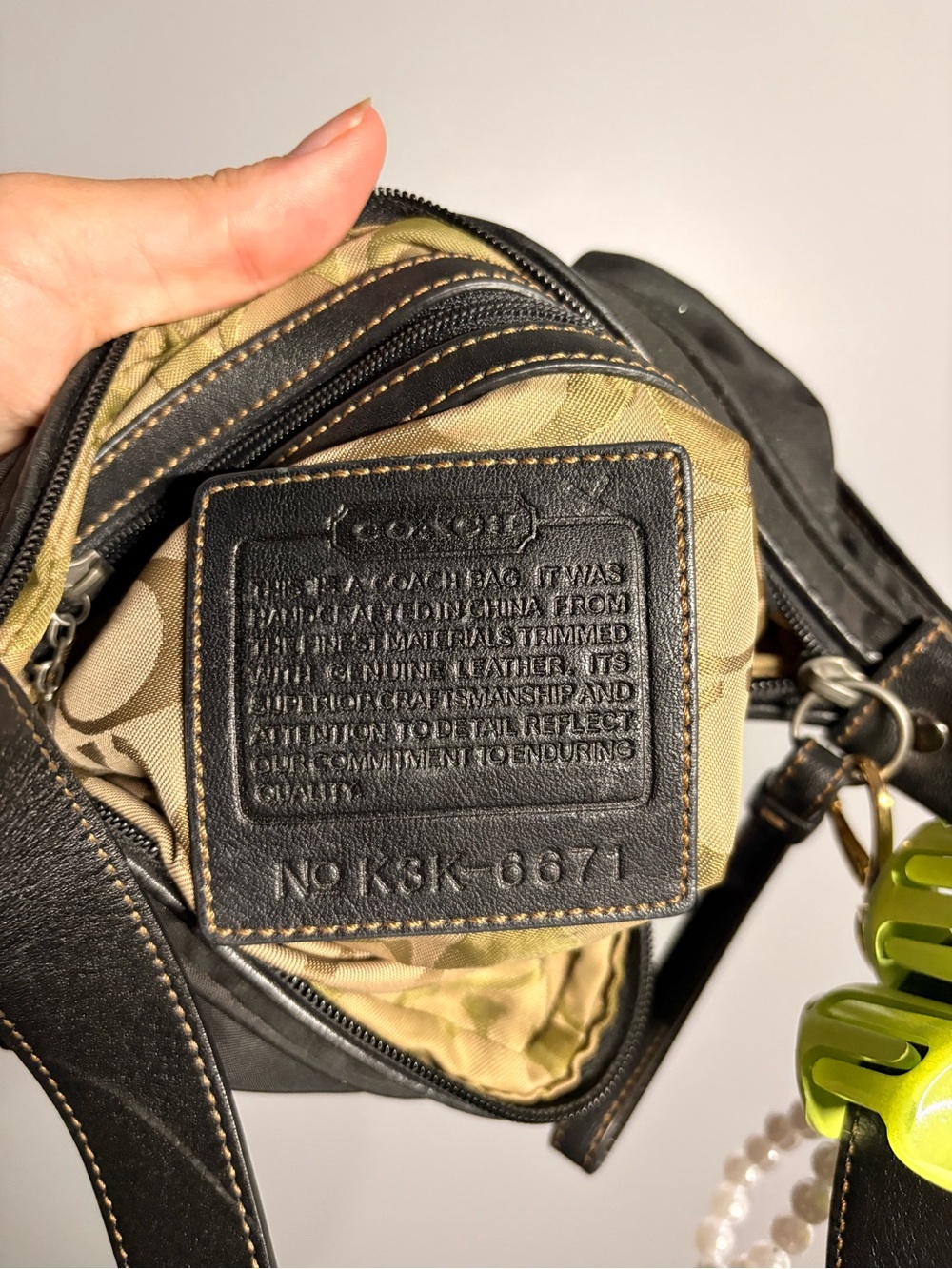 Coach Vintage Y2K Nylon Hobo bag with leather trim - 2003 - Picture 4 of 5